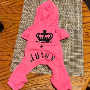Juicy Couture Pink Dog Hoodie